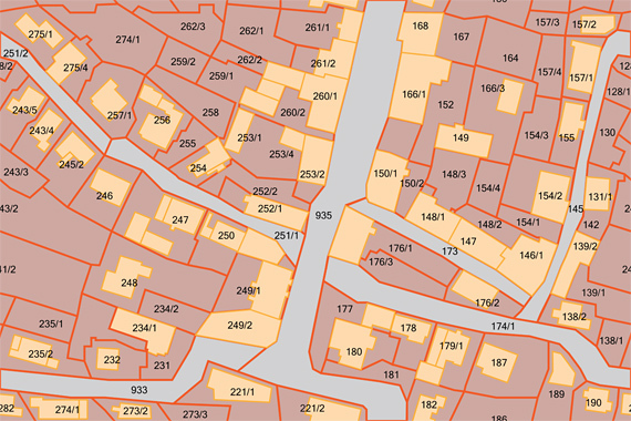 a map of the city of london showing streets and buildings