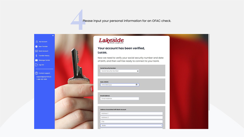 a person holding a pen in front of a website page