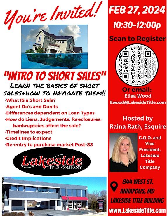 a flyer for a real estate sale