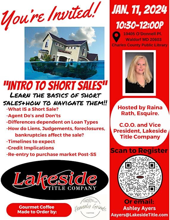 a flyer for a real estate sale
